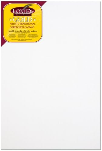 Loxley Gold 36 x 24-inch 91 x 61 cm 18 mm Traditional Depth Stretched Artist Canvas Primed