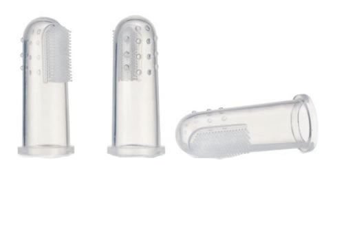 Soft Safe Baby Toothbrush Kids Silicone Finger Toothbrush Gum Brush Clear Massage Pack Of 3
