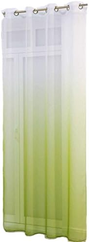 Rally Fashion Rainbow eyelet curtain, loop curtain, drape curtain, green 135 x 245 cm, 300177