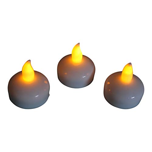 PK Green 12 Schwimmkerzen LED Teelichter für Pool, Bad, Badewanne, Teich, Hochzeit - Schwimmende Flammenlose Kerzen