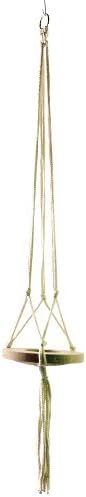 Wildwood MK-42LW 3 Leg Macrame Plant Holders, Lambs Wool, 42-Inch