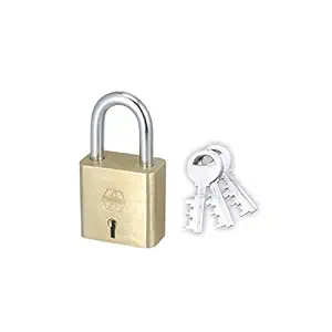 Harrison 7-T-0034 Brass 10 Levers Padlock with 3 Keys