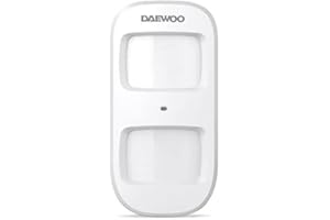 Daewoo Security Daewoo 818010 Detector de Movimiento inalámbrico inmune a Mascotas, Compatible con Animales, wps501 para alarmas sa501, tecnología 868mhz, Blanco, Regular