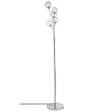 Lampadaire design métal 5 boules en verre (H.160cm)