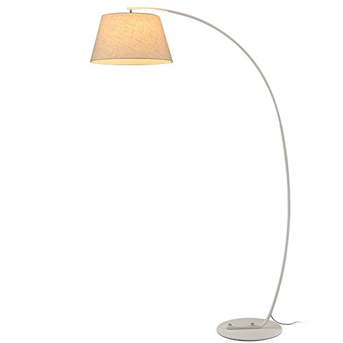 Preisvergleich Produktbild Leohome Post moderne einfache Bodenleuchte Schwarz Weiß Stehleuchte Metall Standlicht für Wohnzimmer Schlafzimmer minimalis Leuchte E27 Birne, weiß