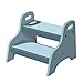 Produktbild AA-stair bench LTDE Trittleiter Trittleiter, Badezimmer für Kinder, Hocker aus massivem Holz, Badezimmer, Waschbecken, Anti-Rutsch-Fußbank (Farbe: B)