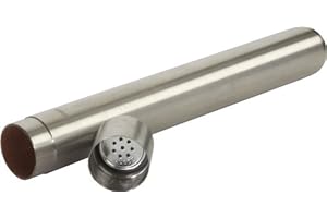 ADORINI 1er Zigarrenetui | Etui für eine Zigarre aus Edelstahl mit Mini-Humidor - ausgekleidet mit spanischem Zedernholz -