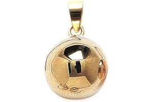 LES PLAISIRS DE STELLA Pendentif en Plaqué Or - Boule, Perle Dorée - Bijoux Femme Homme Mixte Enfant Fille