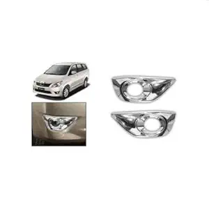 Caro Manic Chrome Fog Lamp Cover Compatible with Innova (T-3)