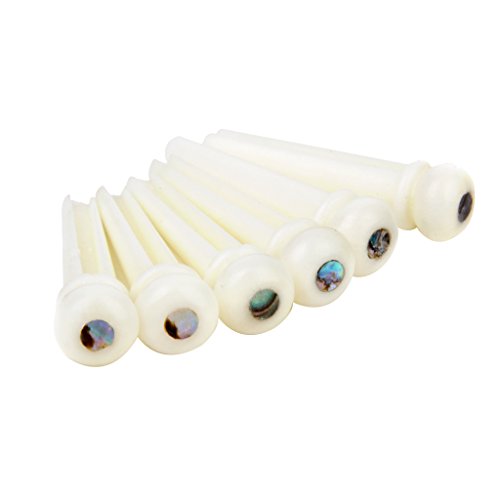 Preisvergleich Produktbild Gazechimp 6pcs Steg Pins aus Rind Knochen für Akustik Gitarre