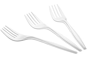 COSECHA PRIVADA Pack 100 Tenedores Rutilizables - Envio 24 h - Reutilizable - Alta Resistencia, Cubiertos Reusable para Cumpleaños, Picnics, Fiestas, Buffets, Bodas, Catering, Barbacoas. (100, Tenedor)