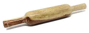 Handcraftd Wooden Rolling Pin Roller Thick,Wood,Roti Belan, Chapati Make (Brown, 12 in) (12 Inch, Pack of 1 Wood Belan)