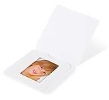 Anzahl Passmappen: 100 Stück Marthiesens® 100 Stück Passbildmappen/Steckmappen für Passbilder im Format 3,5 x 4,5 cm - Leinen-Karton weiß