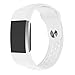 Produktbild BZLine® Klein Sport Silikon Armband Armband für Fitbit Charge 2 Unisex Armband zur Herzfrequenz und Fitnessaufzeichnung (Weiß)
