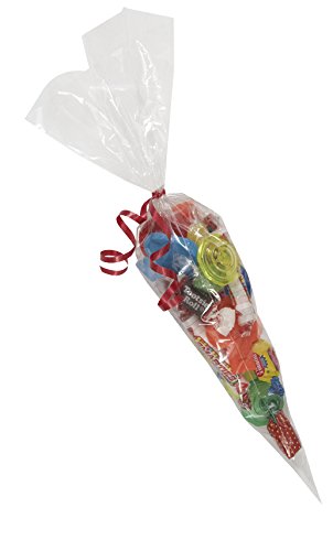 Partyrama – 25 x Cellophan Kegel Beutel Mit Geschenktüten Mit Bändern - 2