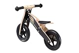 BIKESTAR® Premium Kinderlaufrad für kleine Abenteurer ab 2 Jahren ★ 10er Natur Holz Edition ★ Teuflisch Schwarzes Piraten Design - 4