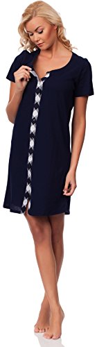 Italian Fashion IF Maternity Night Dress Iga 0114 (Dark Blue, M)