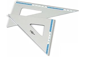 Faibo Escuadras 45º y cartabones 60º en aluminio de alta (21 cm.)