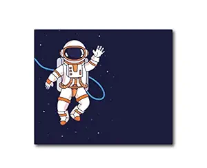 Woopme Mousepad Cartoon Star Space Theme Design Printed Rectangular Rubber Base Programming Mouse Pad for Laptops and Computers Office Gaming Boys Girls Kids Multicolored L X H 24 X 20 CMS