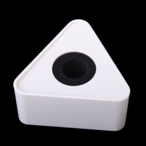 ABS Injection Molding Triangular Microphone Station Logo -Weiss