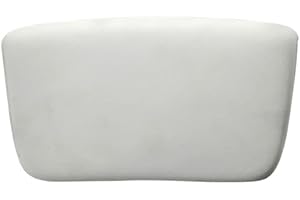 Peosevi Baignoire en PU - Confortable Imperméable Coussins Bain Spa - Coussin Bain Soutien La Tête - Blanc/Noir