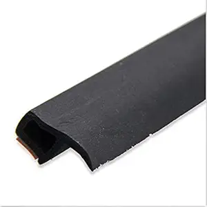 Stick&Seal P-Shape Adhesive Rubber Seal EPDM Foam Seal Trim Lock Automotive Car Window Door Weather Strip, Weatherproof, Soundproofing (Black) (4 Meters)