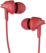 boAt Bassheads 100 in Ear Wired Earphones with Mic(Furious Red)