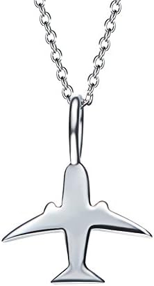 airplane metal women silver necklace choker personalised locket jewellery