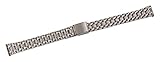 Citime Silber Edelstahl Uhrenarmband, Gebürstetе Oberfläche, Hakenschließe, 12mm Ersatzband _ S12001