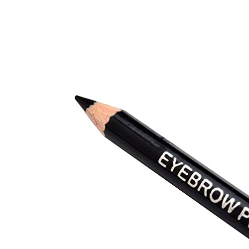 Women Waterproof Eyebrow Pencil With Brush Make Up Leopard Cosmetic Beauty Tool 1#Black