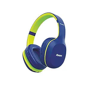 Foxin Thump 225 Wireless Bluetooth Over the Ear Headphone with Mic (Blue Green)