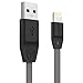 Tukzer (Apple MFI Certified) 3.2ft/ 1m 8Pin Lightning to USB 2.4Amp Premium Tangle Free Fast Charging & Data Sync Flat Cable (Gray) RS.699.00