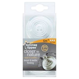 Tommee Tippee Closer To Nature Fast Flow Teats 6+ Mths 2 per pack