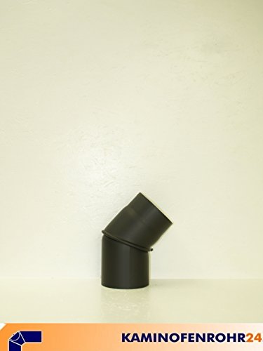 raik Abgassysteme Rauchrohrbogen drehbar 0° - 45°, Größe:150 mm;Farbe:schwarz