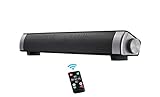 ALTAVOCES MULTIMODOS: las pequeñas barras de sonido pueden funcionar en PC, teléfono inteligente, MP3, MP4 y ser un pequeño altavoz de TV, usa un conector de entrada de línea de 3,5 mm, también admite dispositivos de audio externos, le permite transmitir música a su otros dispositivos. Sugerencias: si desea conectar este altavoz a su televisor, asegúrese de que su televisor tenga un orificio auxiliar de 3,5 mm. También es compatible con el modo de tarjeta TF, disfruta de tu música favorita des