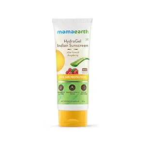 Mamaearth HydraGel Indian Sunscreen SPF 50, With Aloe Vera & Raspberry, for Sun Protection - 50g