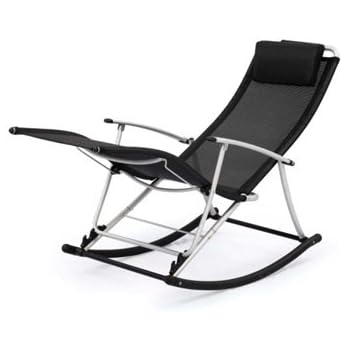 genialo Vario-Schaukelstuhl, 2 in 1: wandelbarer Schaukel- & Liegestuhl