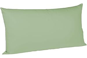 Fleuresse Colours Kissenbezug, Mako Satin, Salbeigrün, 40 x 80 cm