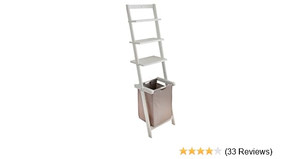 Bonvivo Ladder Shelf Vivienne Versatile Bathroom Shelf With Removable Laundry Basket And 3 Shelves For Storage Amazon Co Uk Kitchen Home