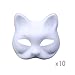 Produktbild Meimask DIY Weißes Maske Zellstoff Blank Handgemalte Maske Persönlichkeit Kreative Freie Design Maske 10 stücke(Katze)
