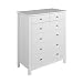 Furniture To Go Shaker 4 + 2 drawer chest White with Painted, 80 x 40 x 92 cm, White