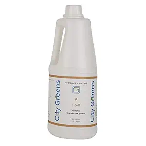 City Greens P-1000ml Hydroponics Nutrient - Promotes Reproductive Growth - Use in Hydroponics, Soil, Cocopeat