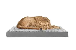 Metron-Pet Bed for All Species | Size Large | Special Fur Sherpa Fabric | Color Charcoal Grey | Removable Washable Outer Cover | Qty 1