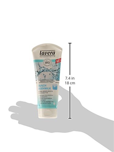 lavera Dusch Bodymilk basis sensitiv ∙ Auf nasser Haut eincremen ∙ Mandelmilch & Sheabutter ∙ Zart geplegte Haut ∙ vegan ✔ Bio Pflanzenwirkstoffe ✔ Naturkosmetik ✔ Natural & innovative ✔ Körperpflege 1er Pack (1 x 200 ml) - 4