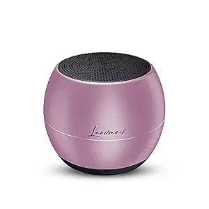 LANDMARK LM BT1045 Smallest Wireless Bluetooth Speaker with Powerful Bass Sound & in-Built Mic with Voice Assistance - Rose Gold