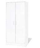 Pinolino Kleiderschrank Viktoria, moderner, 2-türiger Kleiderschrank, weiß, Maße 80 x 53 x 180 cm (Art.-Nr. 14 00 22)