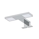 Breite: 18 cm Tiger LED Badezimmerleuchte Kronos, Lampe zur Montage auf Spiegel oder Spiegelschrank, Metall, Chrom, 17.5 x 13 x 3.9 cm, 4000K ( Neutralweiß ), IP44