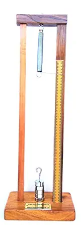 Lab Instruments Wooden Spring constant Unit with 5x100gm Weight