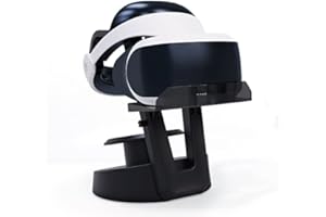 DRAGON SLAY Support de casque VR universel avec organiseur de câbles - pour Oculus QUEST, PSVR, Samsung Gear VR, HTC Vive - Noir brillant
