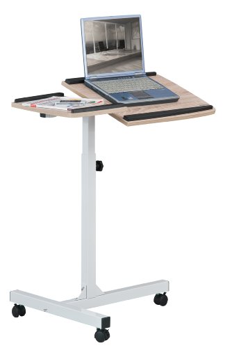 SixBros. Laptoptisch Projektionstisch Eiche/Weiß Holzoptik – LT-001A/1836 - 3